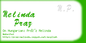 melinda praz business card